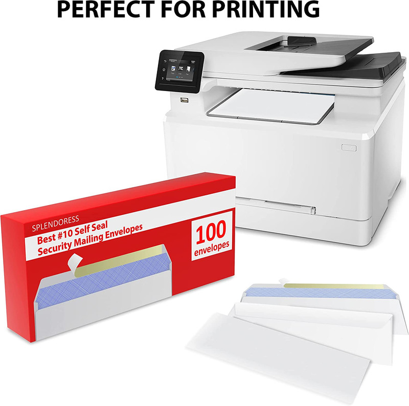 100 Mailing Envelopes, Self Seal Letter Size, Number #10 White Windowless Securi gallery