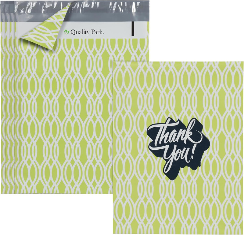 Thank You Poly Mailers, 10 X13 Inch Shipping Envelopes, 100 Pack, Self Seal, Wat