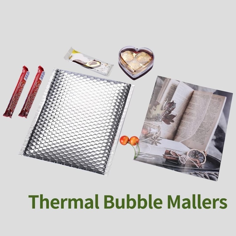 100 PCS Thermal Bubble Mailers bags 6 x 9 Inch Metallic reflective metallized gallery