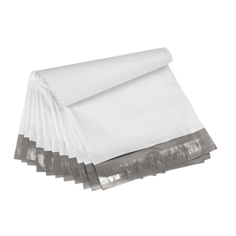 15×12 Inch Poly Mailers, 100 Pcs Shipping Bags for Clothing White