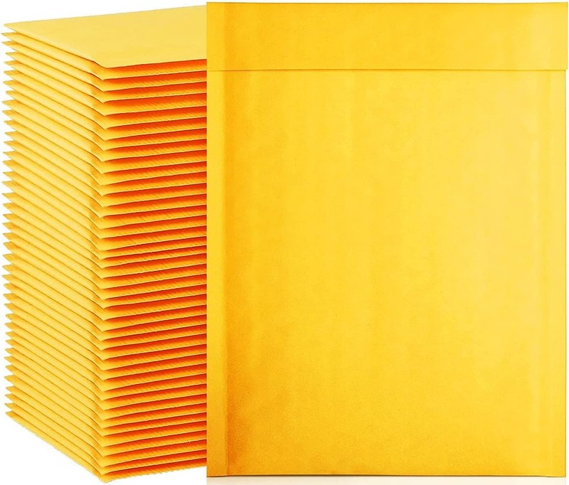 Kraft Bubble Mailers 6X10 Inch 100 Pcs,Small Self-Sealing Mail Shipping Bags,Yel
