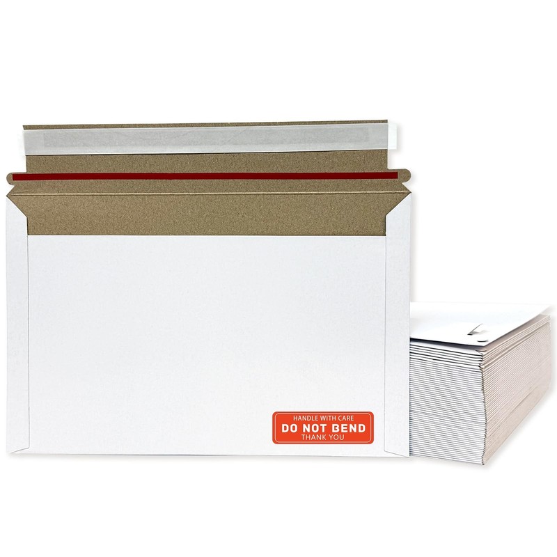 120 PCS Thick White Rigid Mailers Self Adhesive Seal Envelopes 9.5x6.2 Inch gallery