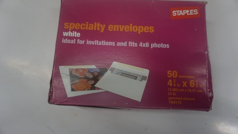 NEW Staples 4.75″x6.5″ white 50 specialty envelopes invitation card or 4×6 photo