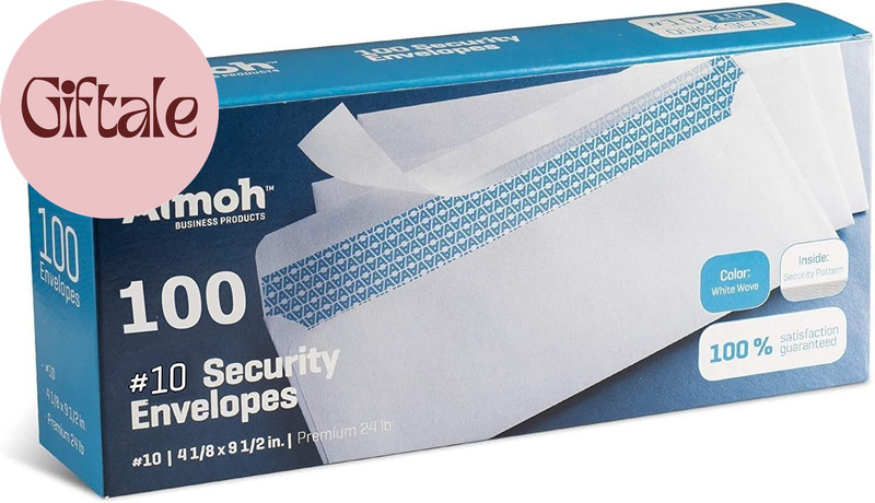 #10 Security Self Seal Envelopes – 100 Qty |No Window, Enveguard, 4⅛ X 9½”, Whit