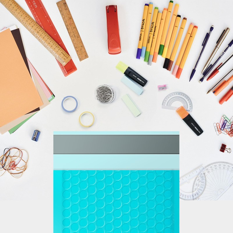 4x8 Inch Teal Bubble Mailers 40 Pack Self-Seal Poly Padded Envelopes Suitable... gallery