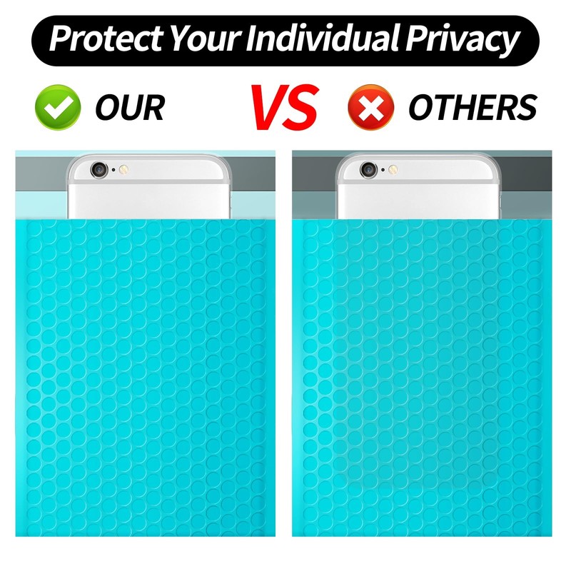 4x8 Inch Teal Bubble Mailers 40 Pack Self-Seal Poly Padded Envelopes Suitable... gallery