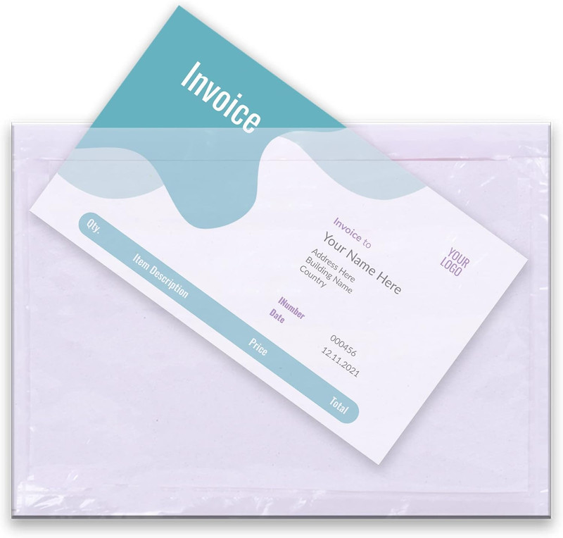 Clear Packing List Envelopes, 6”X9” Top Loading Shipping Label Envelopes Pouch