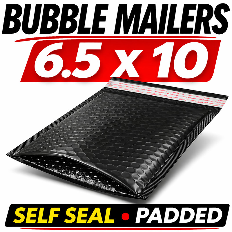 Black Poly Bubble Mailers Padded Shipping Envelopes Self Seal Bulk