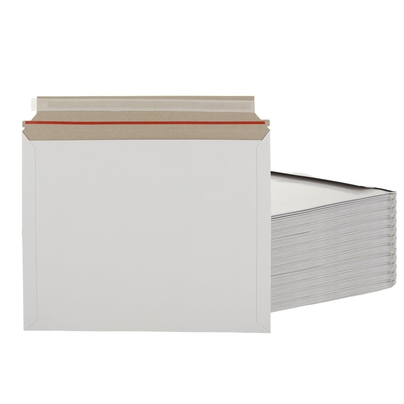 Stay Flat Mailers 60 Pack 13.8×11.2 Inch White Rigid Shipping Envelopes