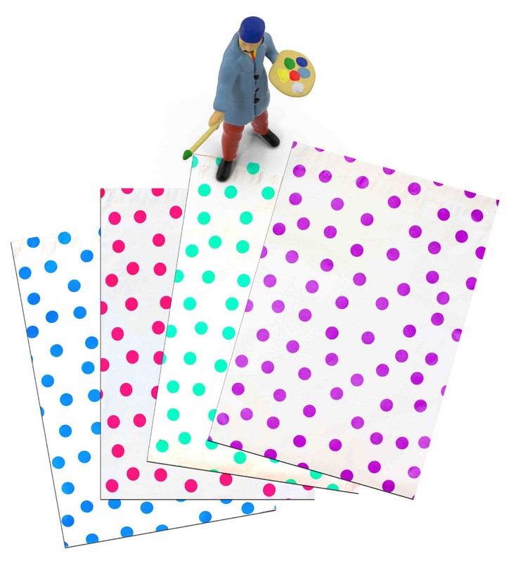10″ x 13″ Pink|Teal|Purple|Blue Polka Dot -Flat Poly Mailers (50 Pack)