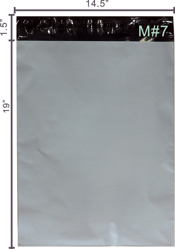 14.5X19 M7-500pcs WHITE POLY MAILERS SHIPPING ENVELOPES PLASTIC BAGS 500#M7 gallery