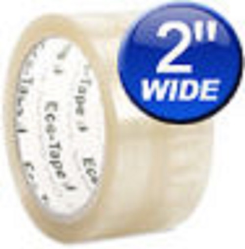 36 ROLLS ECO-TAPE,CLEAR,PACKING BOX TAPE 2″ W/110 YARD L/2.3MIL,JS250ECO
