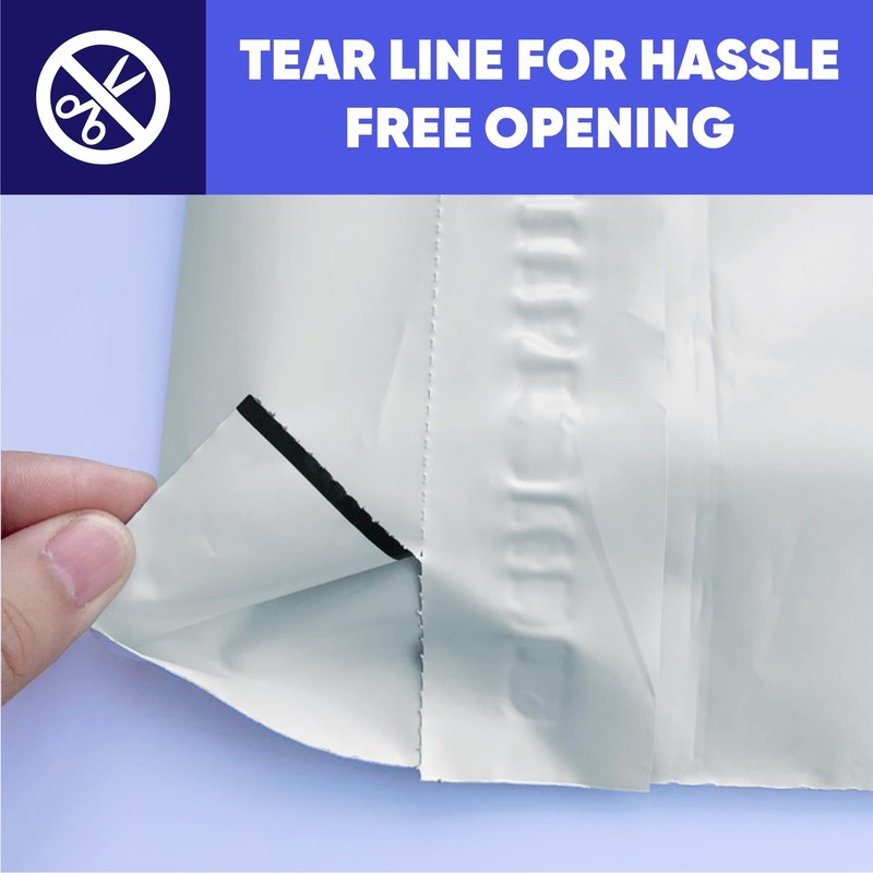 10x13 Heavy-Duty Poly Mailers – 30-Pack, White 3 Mil Thick Shipping Bags – Wa... gallery