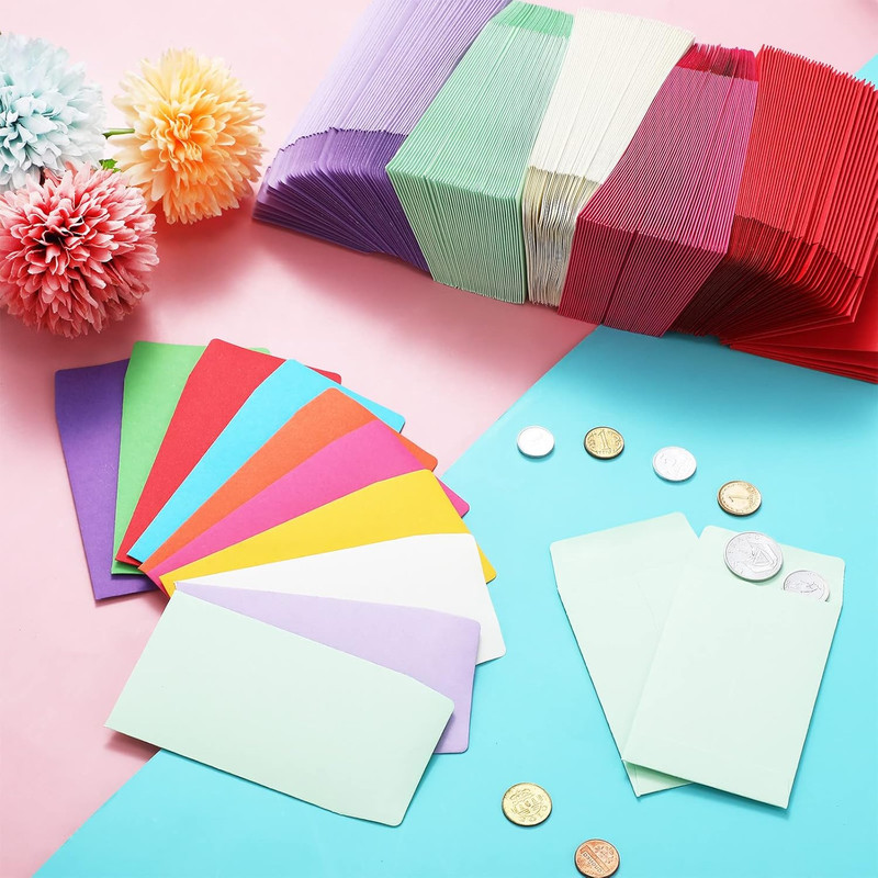 Geyee 500 Pcs Small Coin Seed Envelopes Small Tip Envelopes for Cash Self Adhesi gallery