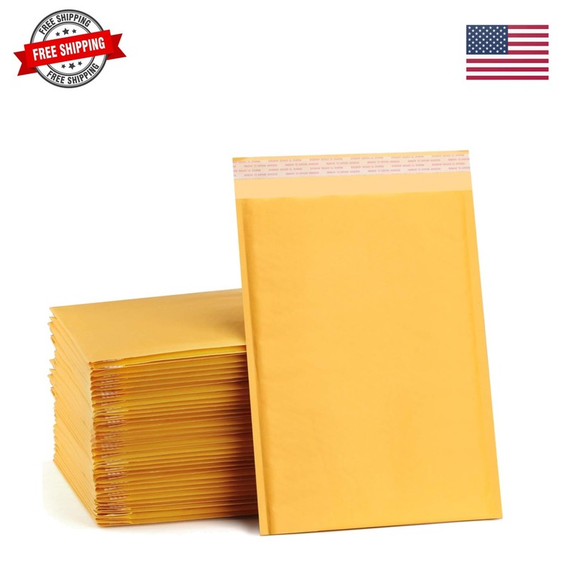 Kraft Bubble Mailers 10.5×16 Inch 25 Pack Usable Size 10.5×15 Yellow Padded E…