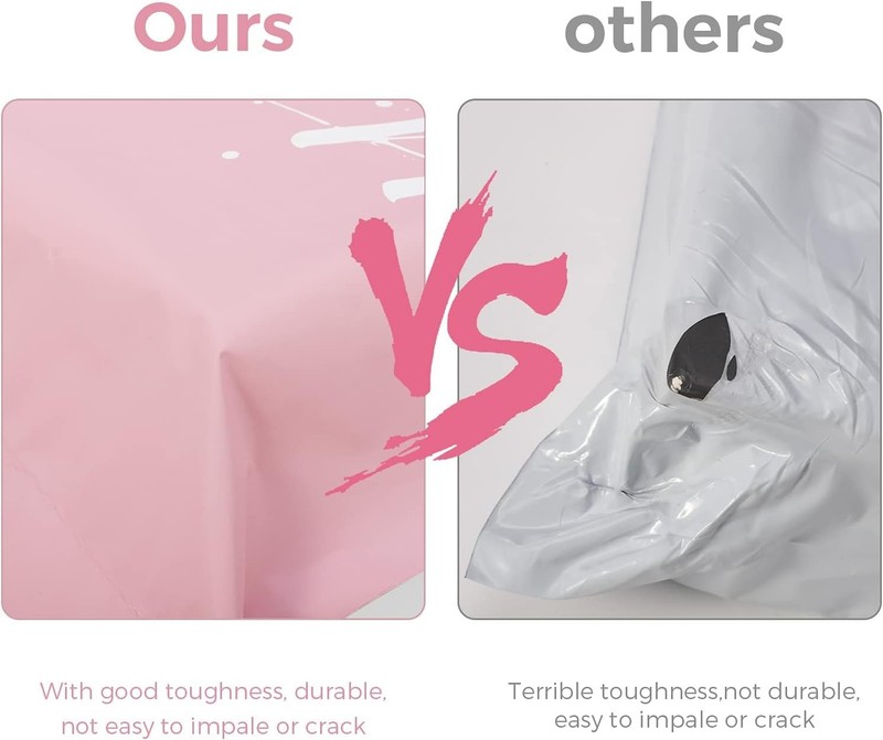 Attractive Pink Mailing Bags with 'Thank You' Design - 50 Self-Seal Mailers gallery