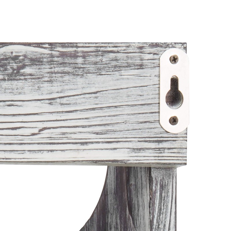 Mygift Wall Mounted Torched Solid Wood Magazine And Mail Holder Organizer Rack gallery
