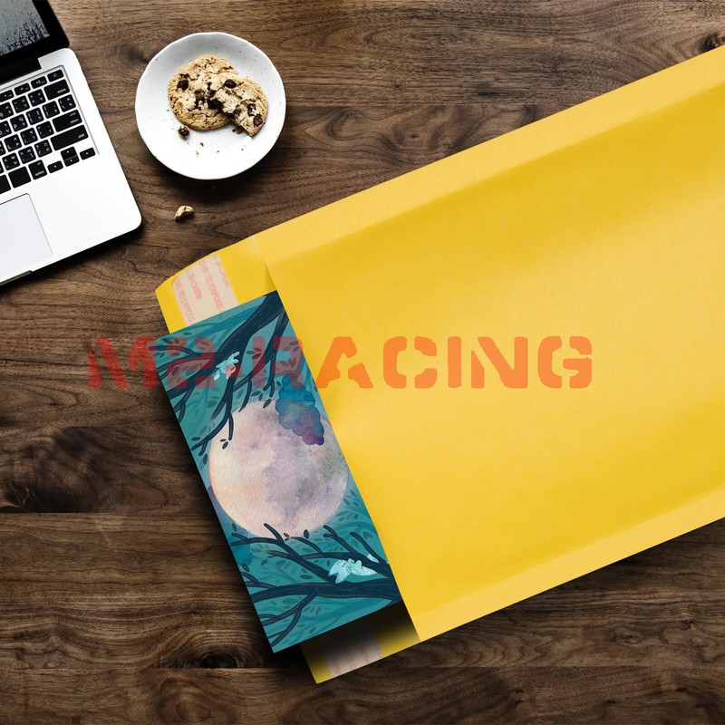 #000 4.5"x8" (12cmx20cm) Yellow Kraft Bubble Mailer Mailing Shiping Envelope Bag gallery