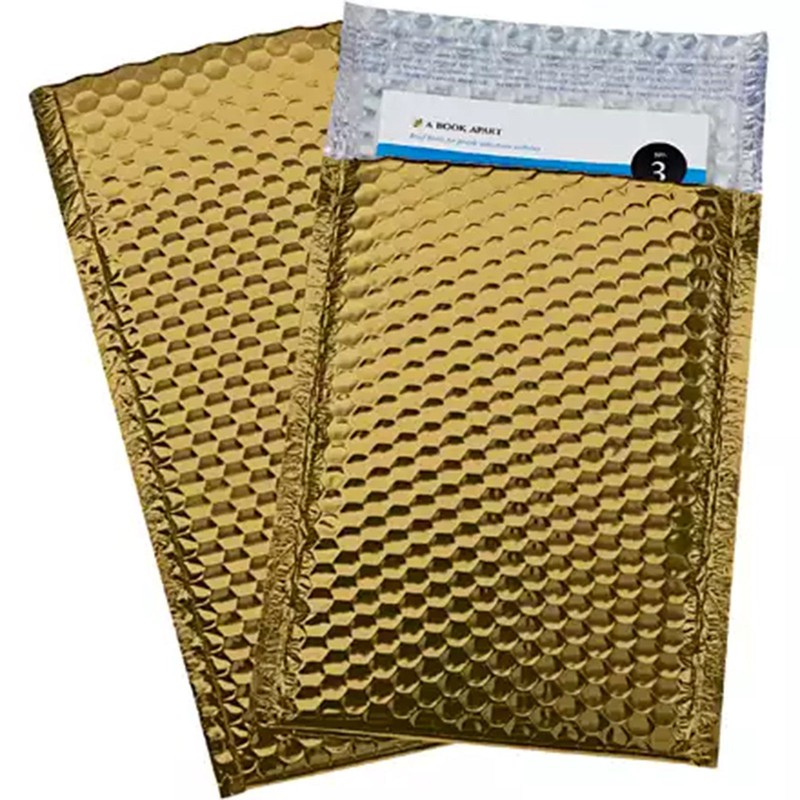 100 #5 Glamor Metallic Gold Poly Bubble Mailers Envelopes Bags 10.5x16 gallery