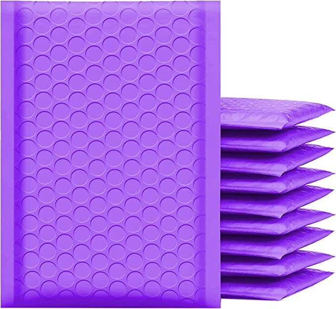 SuperPackage® 500 #000 4 X 7 Poly Bubble Mailers Padded Envelopes -Purple