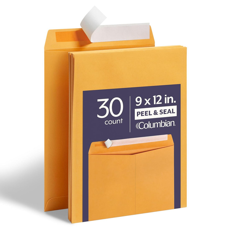 9 X 12 Catalog Envelopes, 30 Pack, Document Envelopes with Self Seal Closure, He