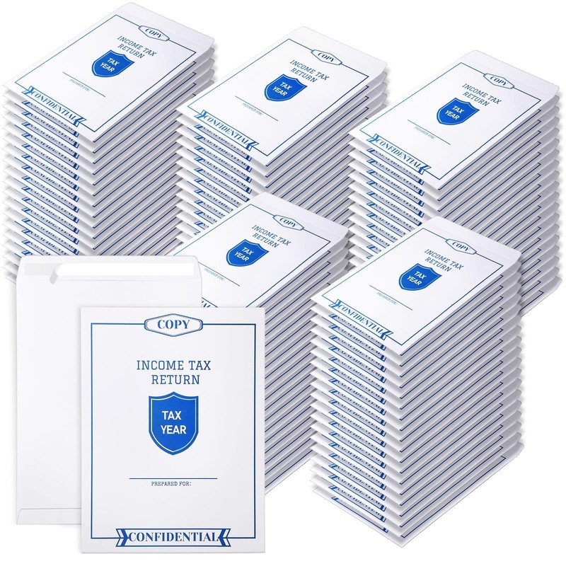 300 Pcs Income Tax Return Envelopes for Tax Preparers 9 x 12 Inches Open End …