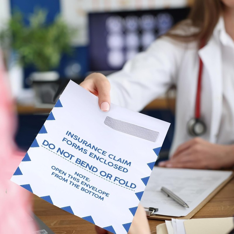 Gueevin 100 Pcs CMS 1500 Claim Form Envelopes 2025 HCFA 1500 Large, Blue gallery