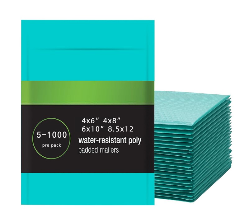 4×6 4×8 6×10 8.5×12 Poly Bubble Padded Mailers Envelops Shipping Bags TEAL