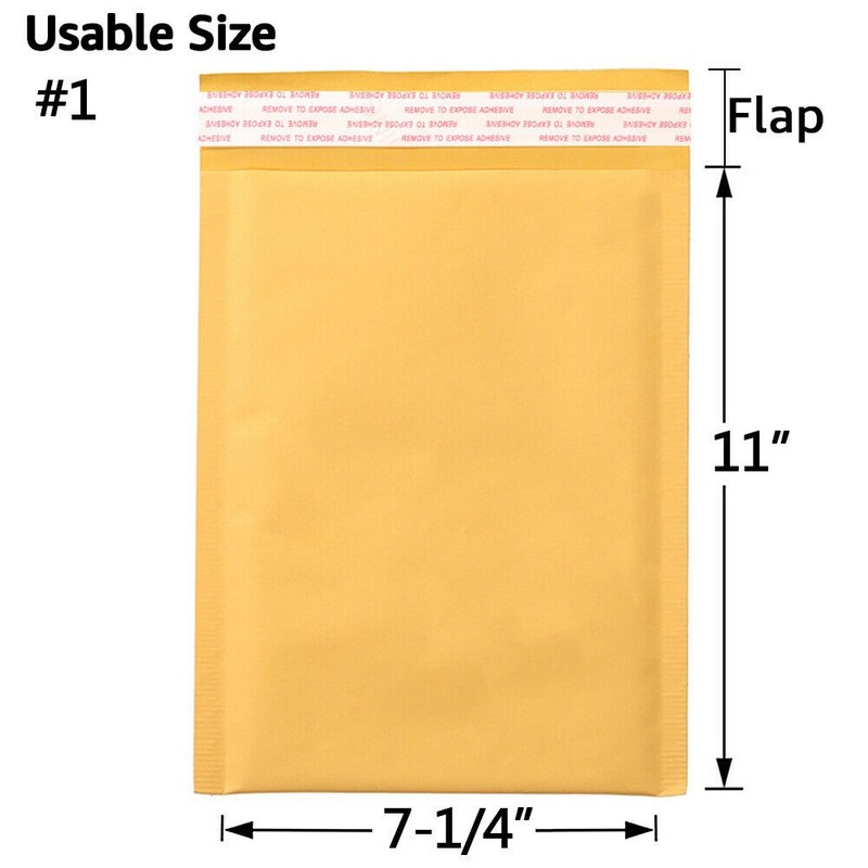 100Pack Kraft Bubble Mailers Self-Seal Padded Envelopes for Shipping Any Size