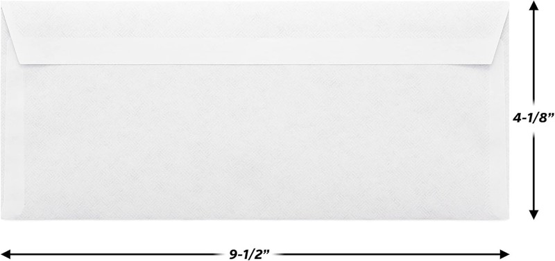 Mead #10 Security Business Envelopes (4-1/8" x 9-1/2") - 45 count, White gallery