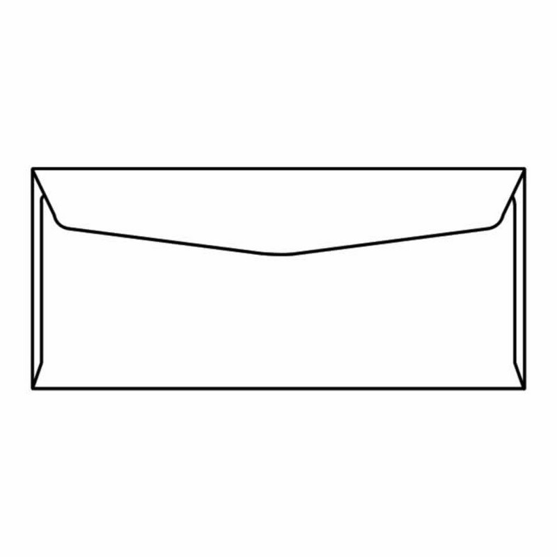 #9 Regular Envelopes, 3-7/8″ x 8-7/8″, 24#, White, Side Seams, No Window (Box