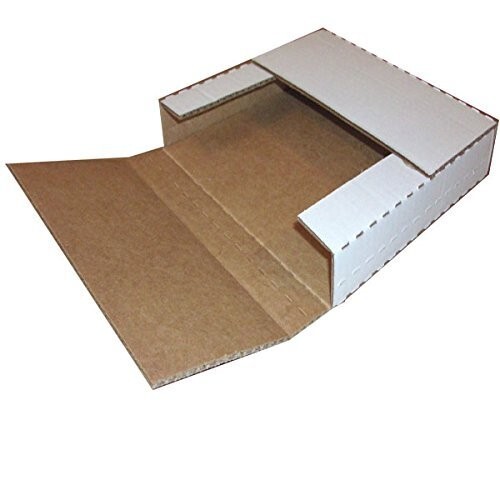 50 100 12 1/8 x 9 1/8 x 2 White Multi Depth Bookfold Mailer Book Box Bookfolds gallery