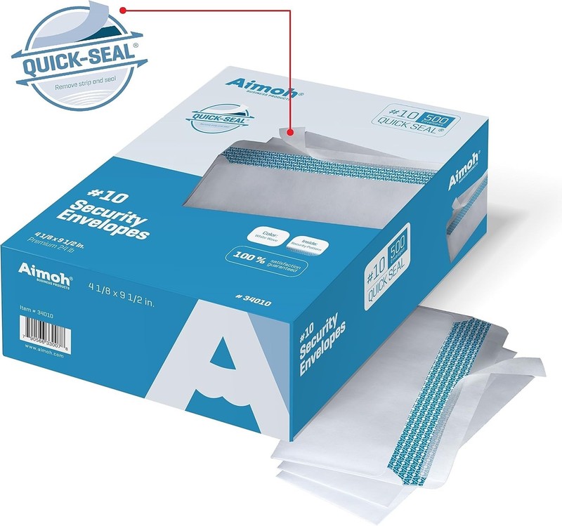 Security Self Seal Envelopes, Windowless, Security Tint Pattern, Ultra Stron... gallery
