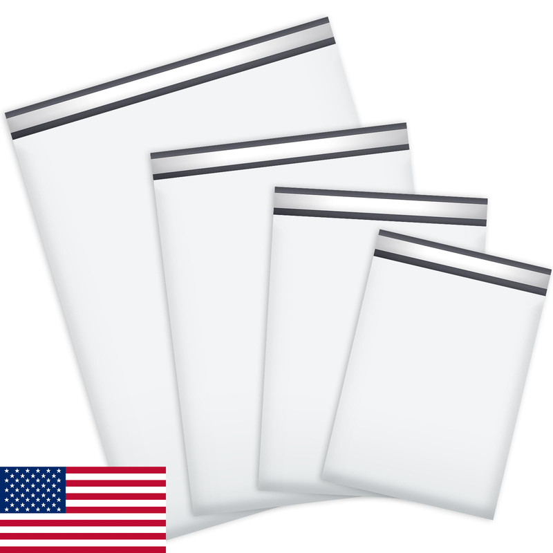 UCGOU 100 Poly Mailers: 10×13, 12×15.5, 14.5×19, 19×24 – Self-Seal Envelopes