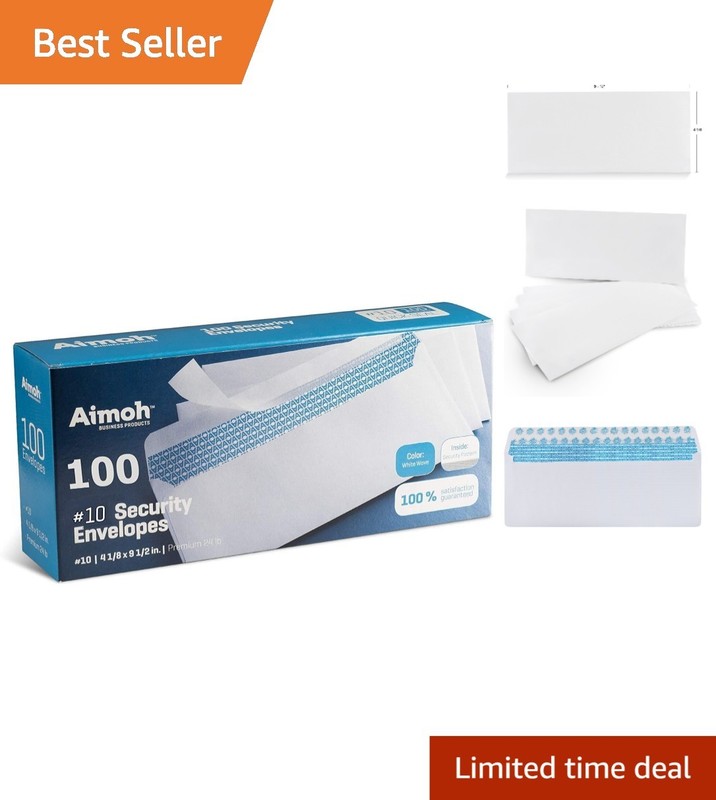 Self-Adhesive Security Envelope Pack – 100 Windowless Envelopes for Safe Mailing