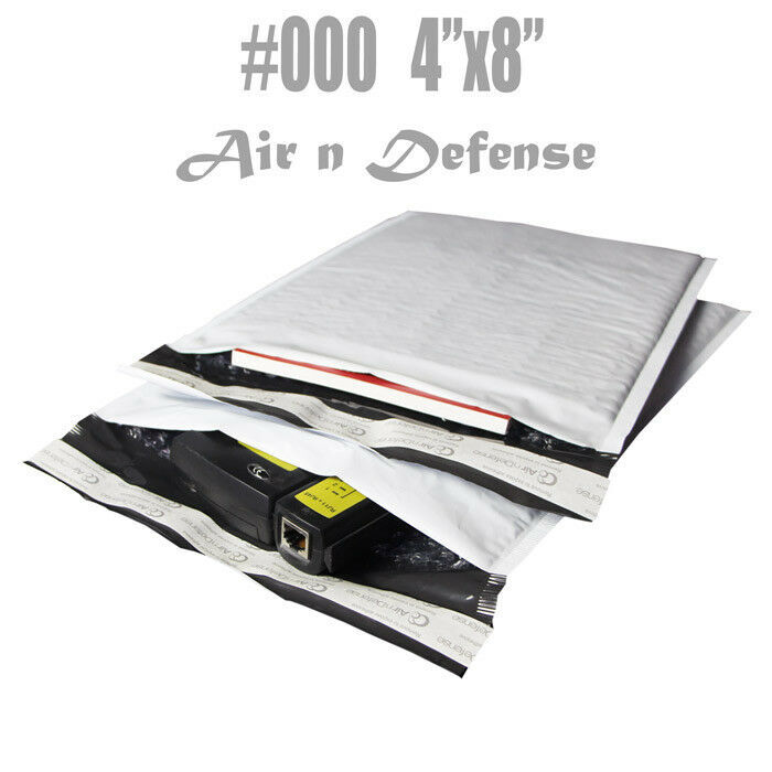 1500 #000 4×8 Poly Bubble Padded Envelopes Mailing Shipping Bags AirnDefense
