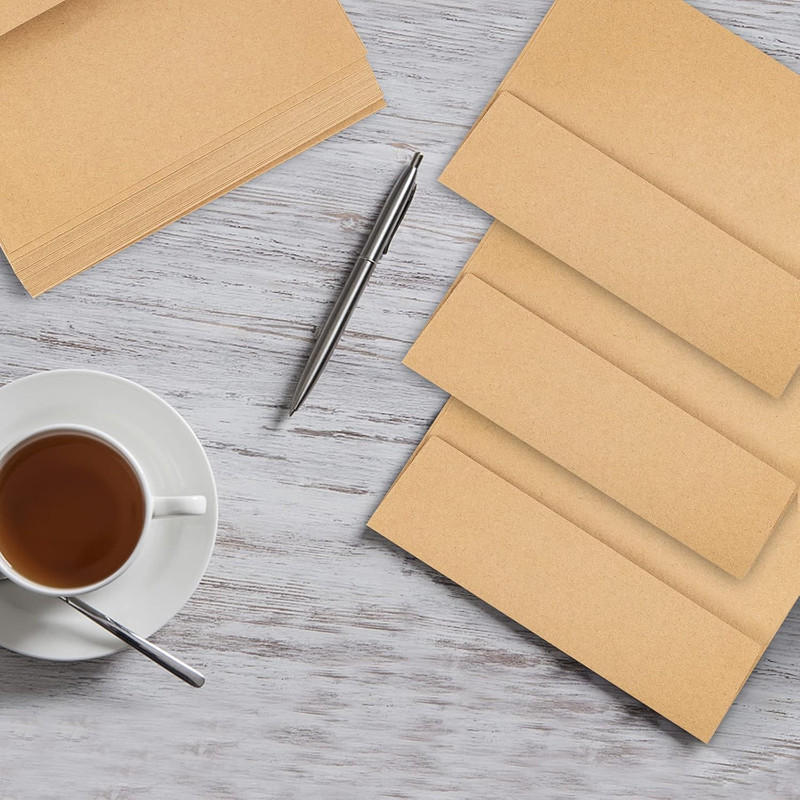 Kraft Paper Envelopes, 50 Pack, 5 X 7 Inch, Brown A7 Envelopes, Self-Seal Card E gallery