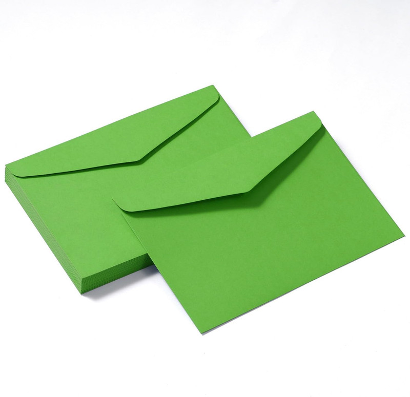 50 Pack Green Envelopes 5-1/5 x 7-1/5 Envelopes A7 Invitation Envelopes for Pers