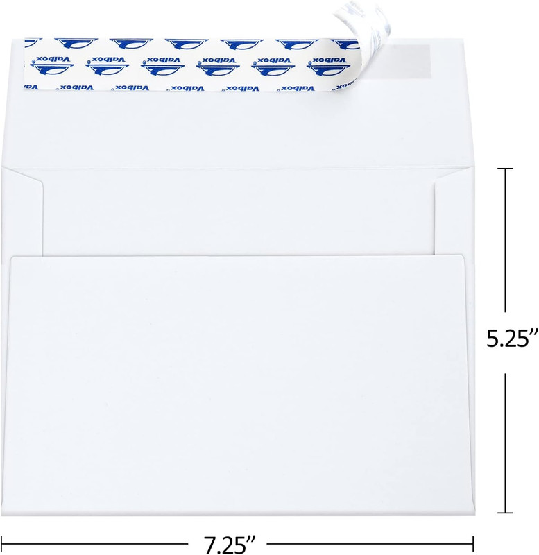 5X7 Envelopes for Invitation 100 Qty A7 Envelopes Self Seal White, Printable Pap gallery