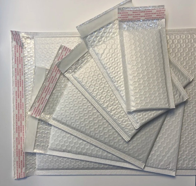 White bubble mailers!