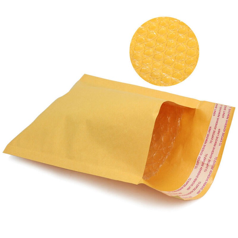 All Sizes 100Pcs Karft Bubble Mailers Padded Envelopes Shipping Mailing Bags gallery