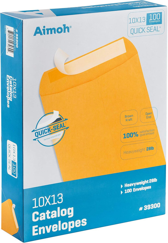 100 10 X 13 Self-Seal Brown Kraft Catalog Envelopes - 28Lb, 100 Count, Ultra Str gallery
