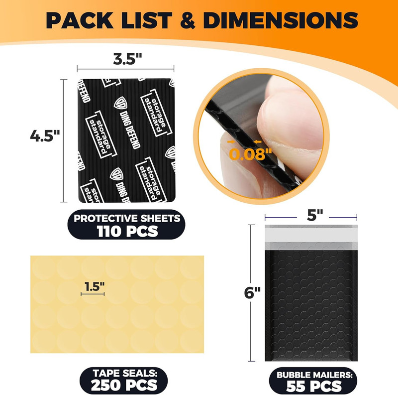 Ding Defend Card Shipping Protector Envelope Bubble Mailer Kit with 110 Card Shi gallery