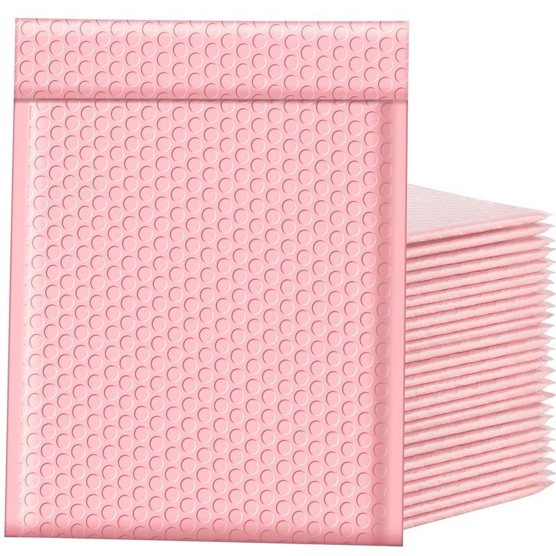 Bubble Mailers 8.5×12 Inch 40pc Light Pink Shipping Bags, Chic Packaging Bags…
