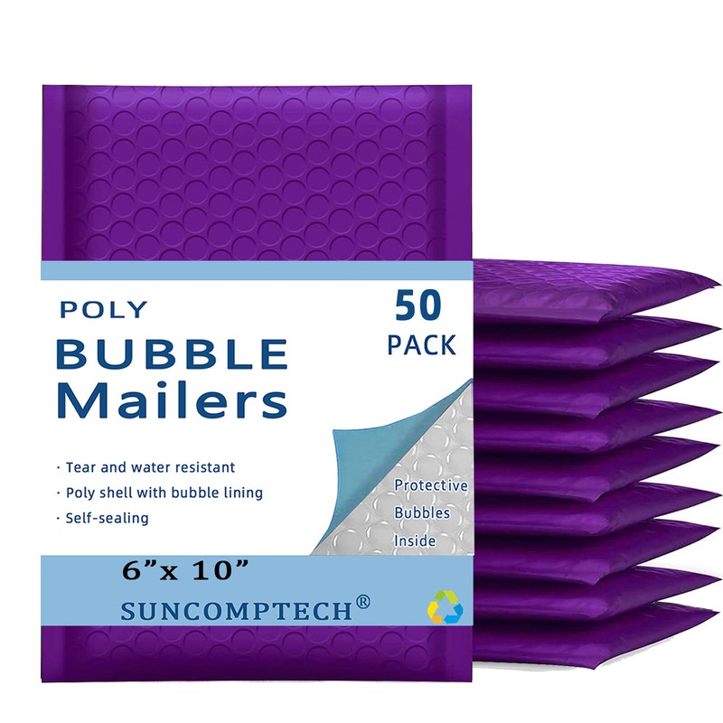 #0 6×10 (6×9 ) Poly Bubble Padded Envelopes Mailers Shipping Bag PURPLE 50 PCS