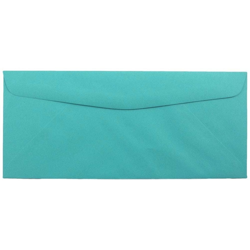 #10 Business Colored Window Envelopes - 4 1/8 x 9 1/2 - Sea Blue Recycled - 5... gallery