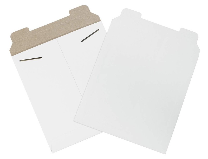 Lot of 10 20×27 Stayflats Rigid Flat Mailers White Documents Photo Free Shipping