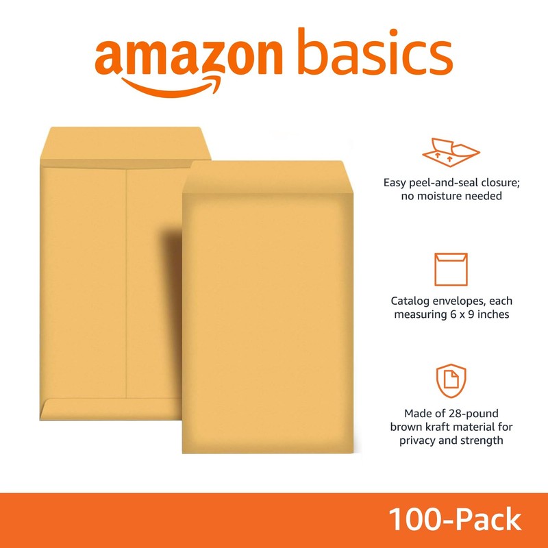 Manilla Envelope 6x9 Manila Self Stick Mailing Safe Security Business No.1 100pk gallery