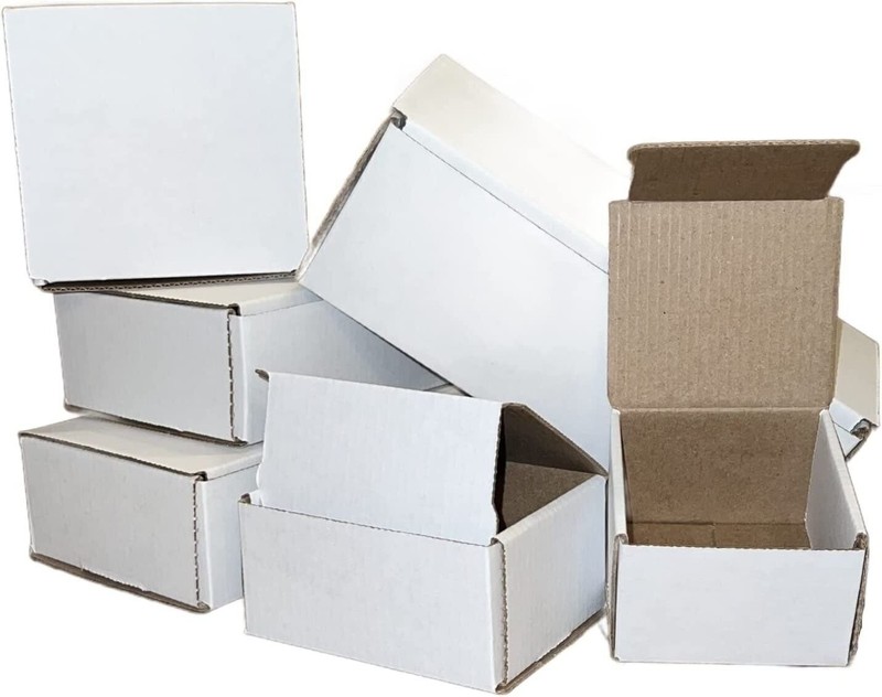 500 6x4x3 White Cardboard Paper Boxes Mailing Packing Shipping Box Corrugated... gallery