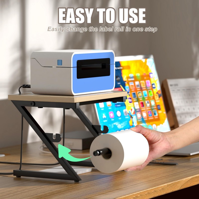 Label Holder for Rolls and Fan-fold Labels, Shipping Z Shape, White Color gallery